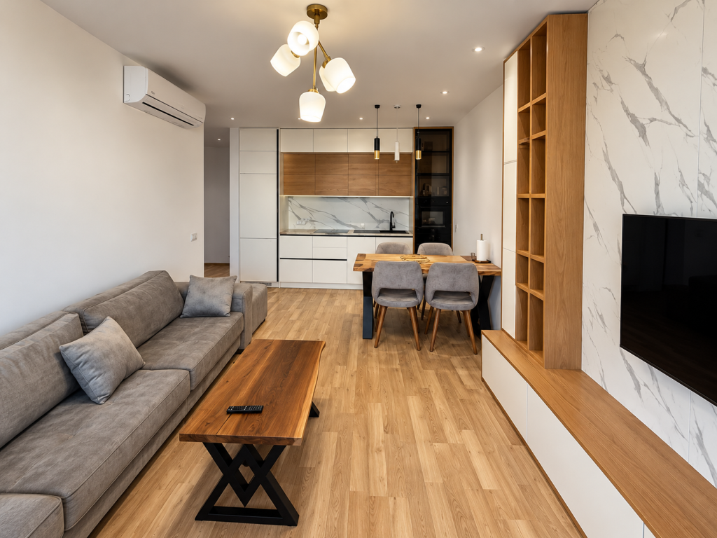 For rent, 1+1 apartment, Future Home Residence, New Ring Road, Tirana.
