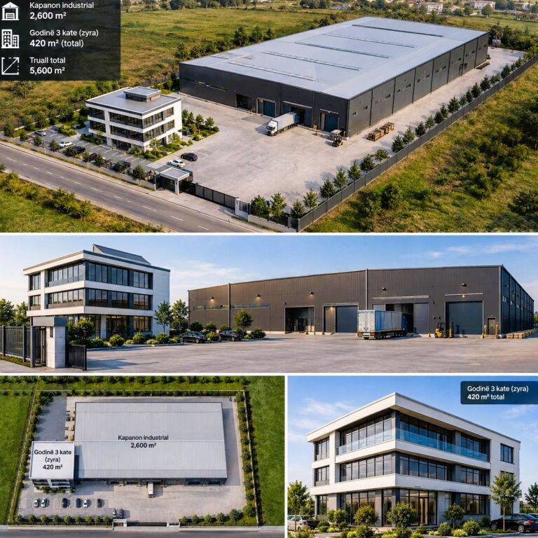🏭 **CAPANNONE INDUSTRIALE IN VENDITA – VORË**
