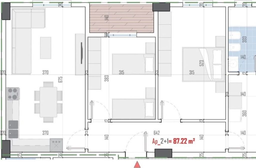 For sale, 2+1 Apartment, Ilyrian Residence, Tirana.