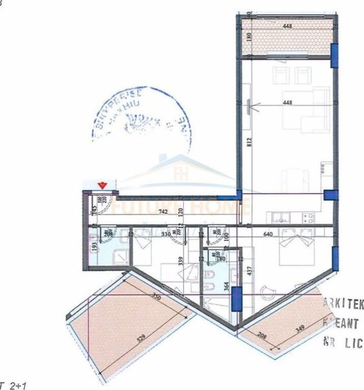 Shitet, Apartament 2+1+2, Rezidenca Colonnade, Tiranë.