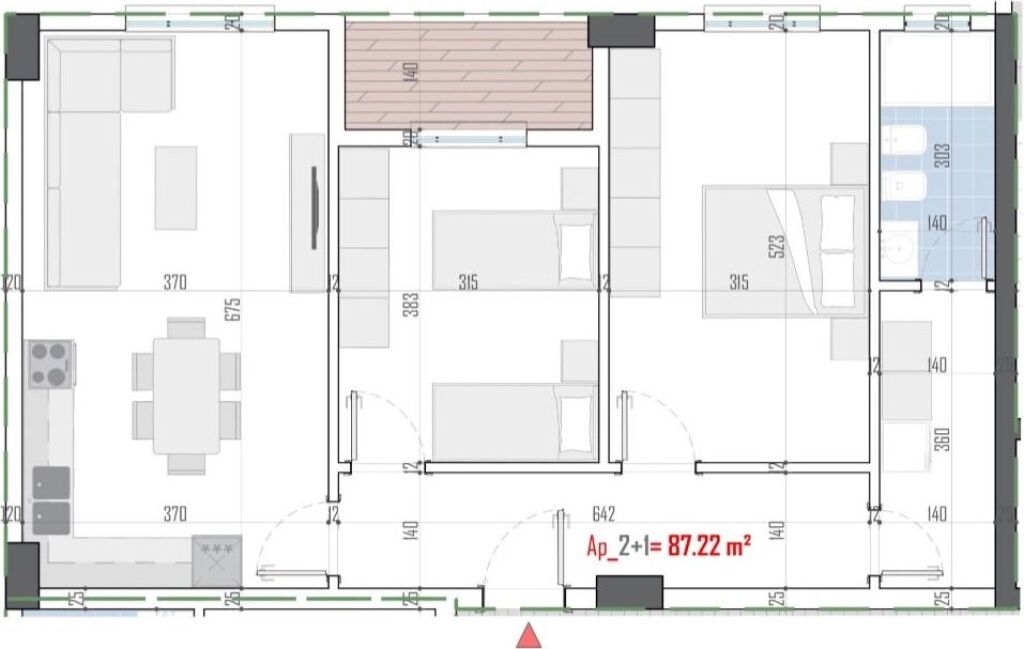 For sale, 2+1 Apartment, Ilyrian Residence, Tirana.