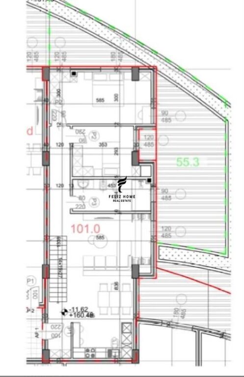 SHITET APARTAMENT DUBLEX 4+1+2 KODRA E DIELLIT 2,  366.781 EURO FH-99525