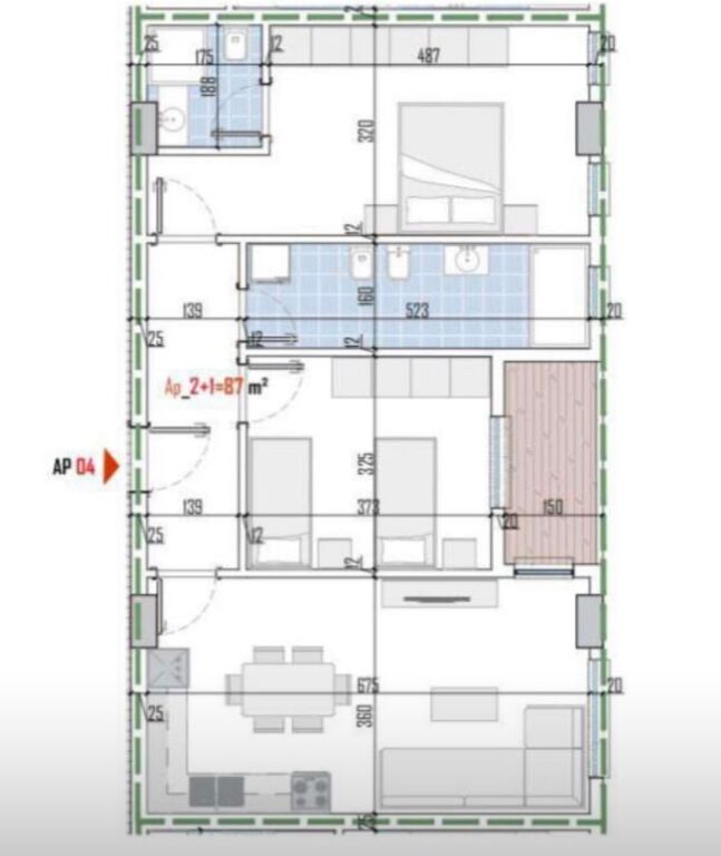 2+1 apartment for sale in Paskuqan