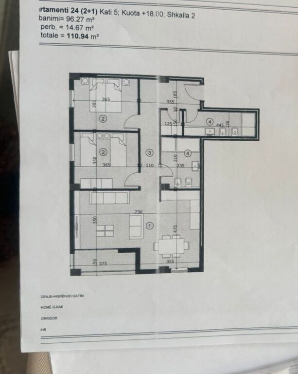 Apartament 2+1 per shitje EverGreen Residence, Ali Dem