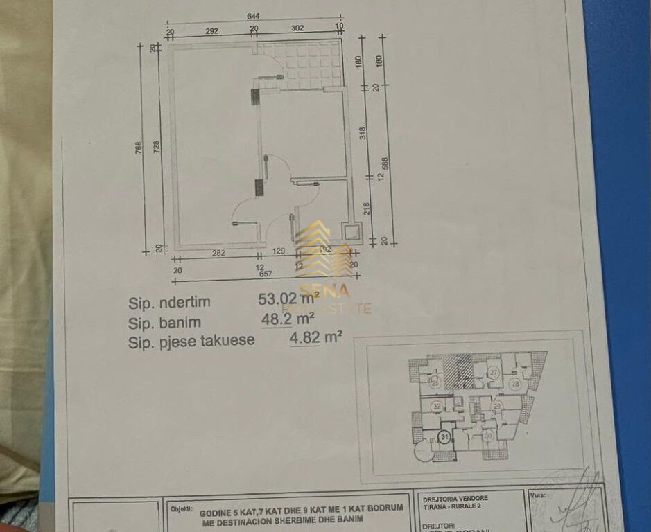 In vendita, Appartamento 1+1+Blk, Ish Dogana – Sul bordo della strada principale, 9.500.000 Lek