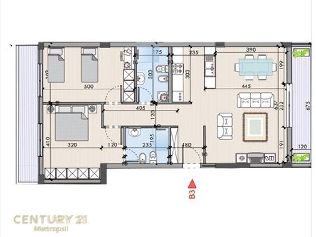 2+1+2 APARTMENT WITH PARKING SPACE FOR RENT – NEAR TEG!