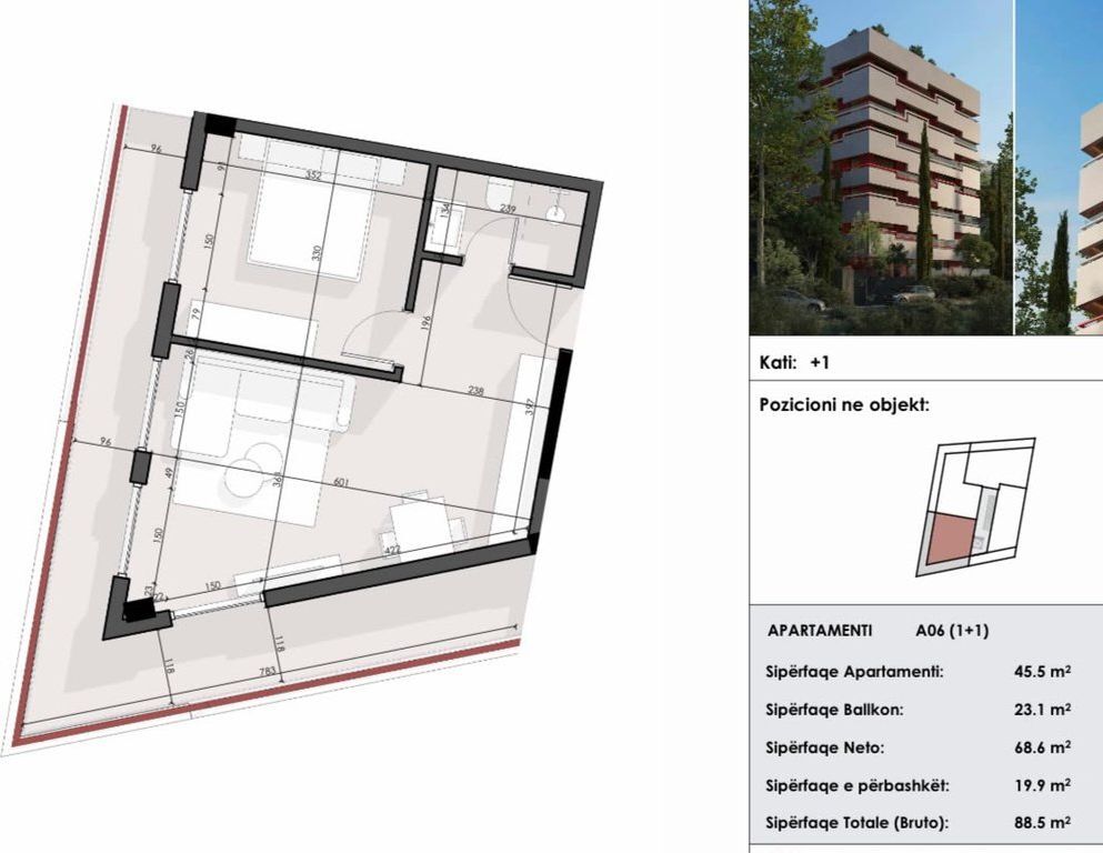 SARANDE, WE ARE SELLING A 1+1 APARTMENT