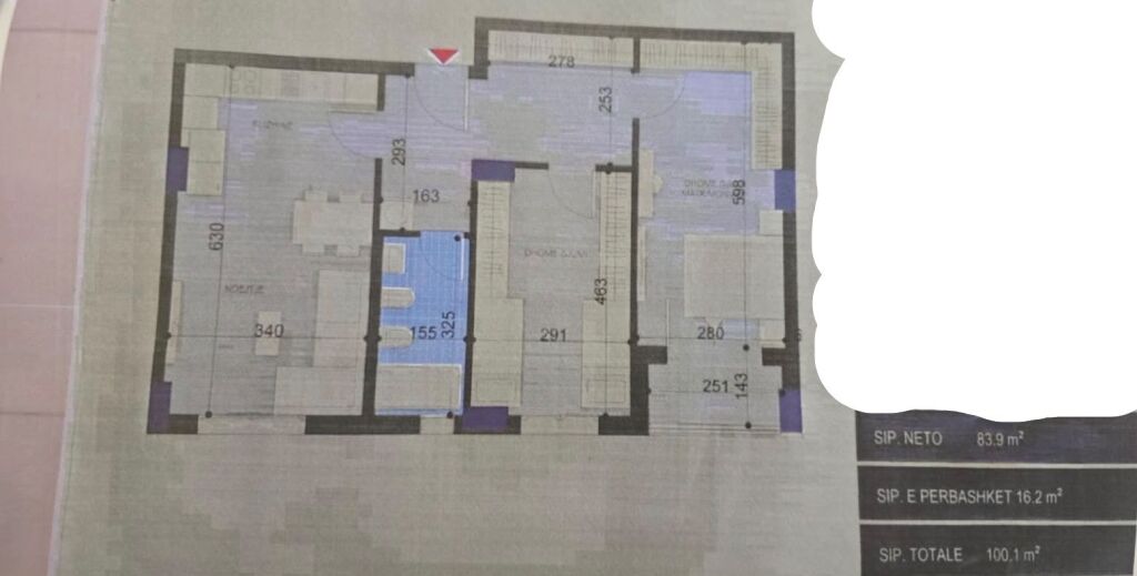 SHITET APARTAMENT 2+1 NË QENDËR TË KAMZËS ID 5857