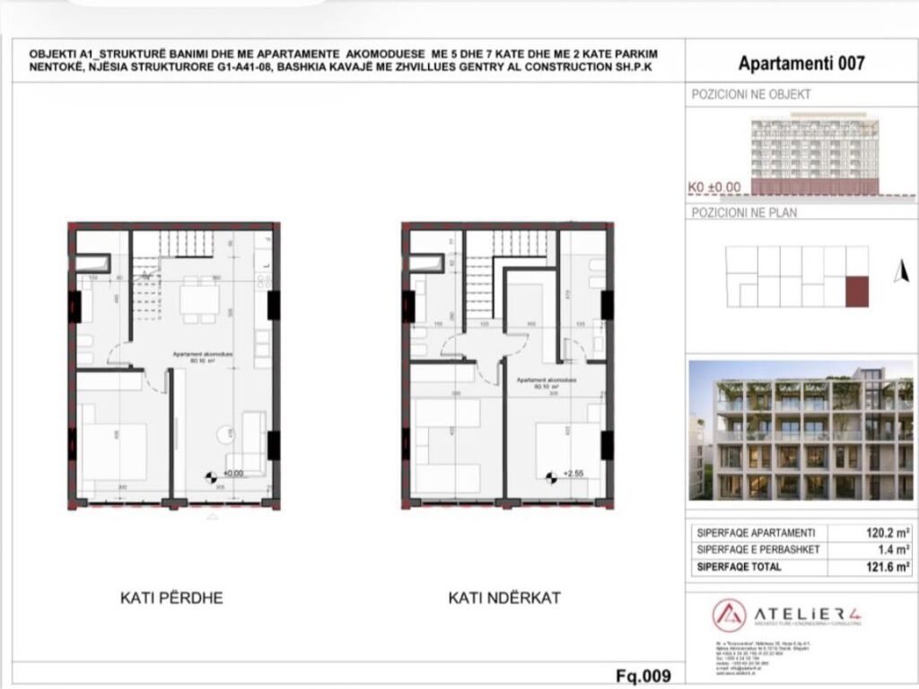 850€/m² për pagesë totale ~Shesim dupleks tek Rezidenca “Mes Pishave” Mali i Robit !!