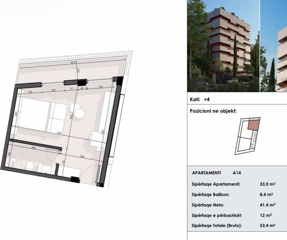 SARANDE, STUDIO FOR SALE IN A NEW PROJECT