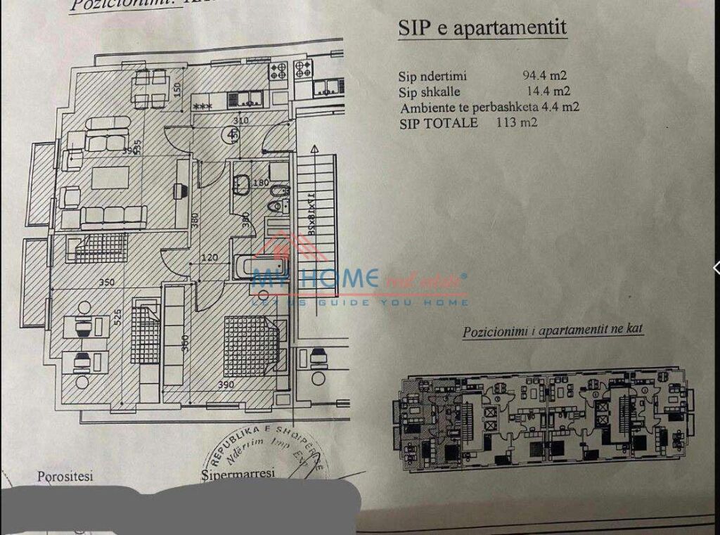 Apartament 2+1 ne shitje Rruga Dritan Hoxha ne Tirane