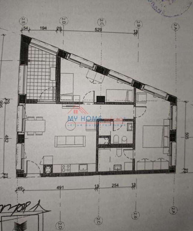 2+1 Apartment with Parking Space for Sale in Ali Demi, Tirana