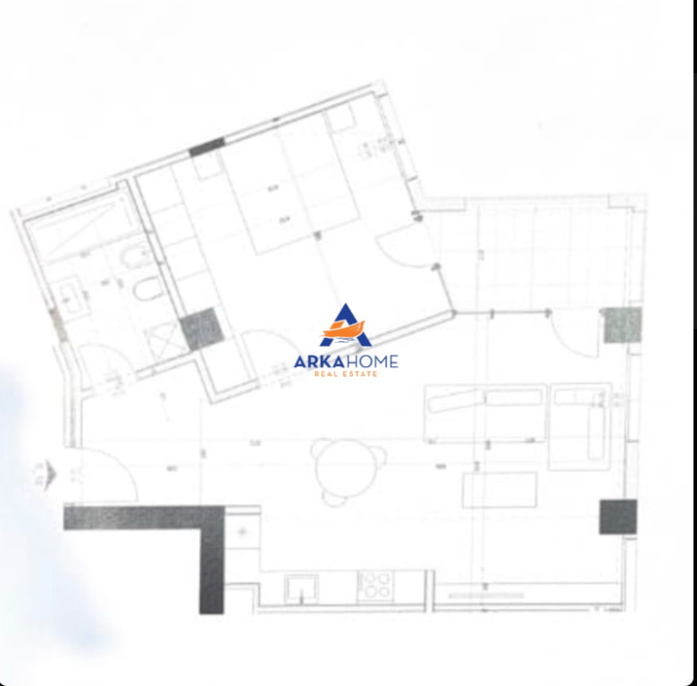 OKAZION!!! SHITET APARTAMENT 1+1 "RIVER PARK, UNAZA E RE" 82100 EURO