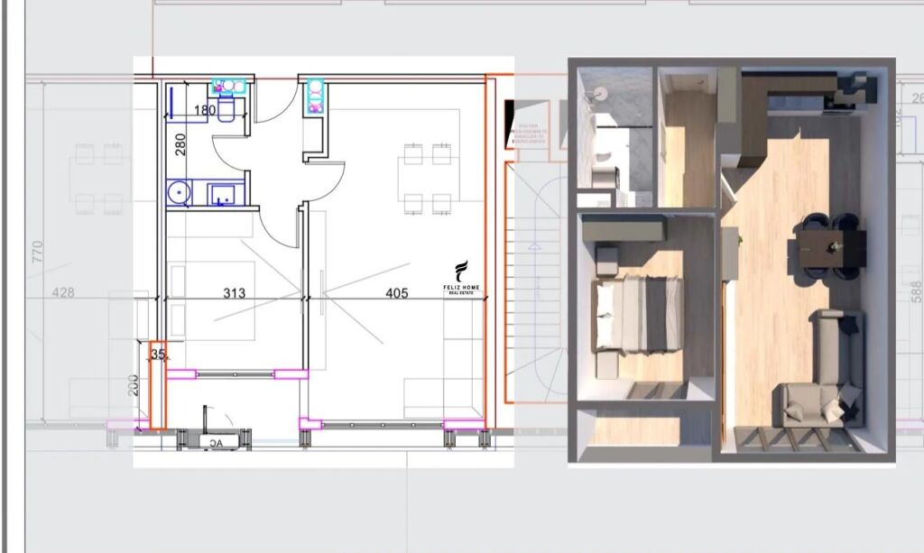 SHITET APARTAMENT PREMIUM 1+1 PARKU OLIMPIK 225.000 EURO  FH-99858