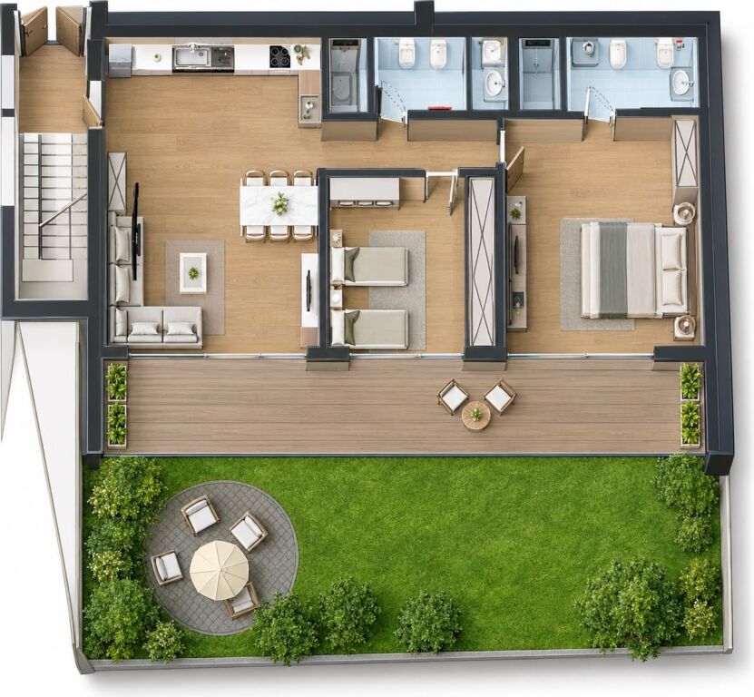 Shitet Apartament 2+1+oborr+2Parkime📍Liqeni i Farkës, Terfili Residence