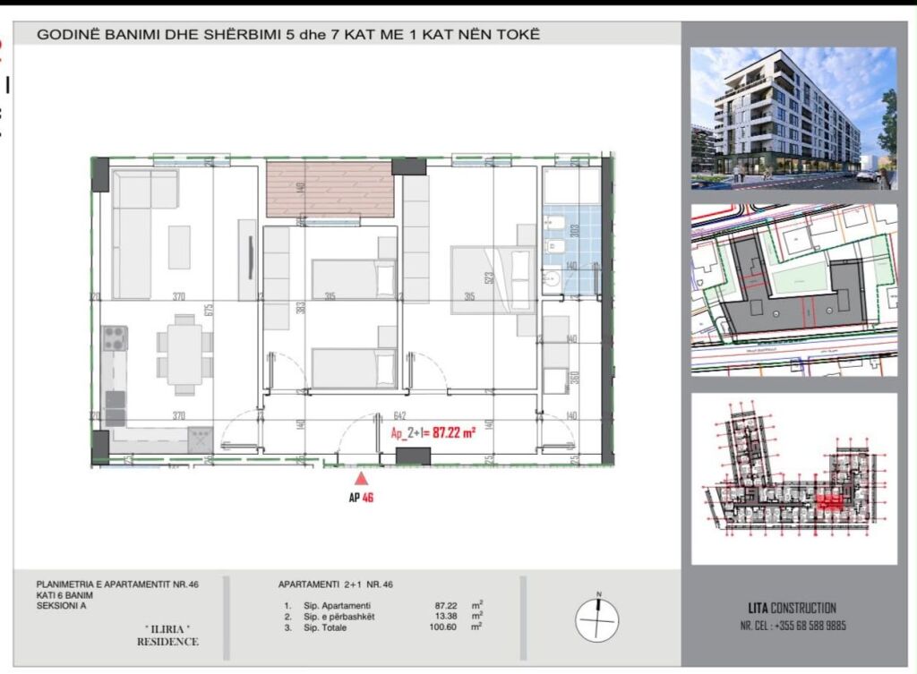 Apartament 2+1, 📍Ilyrian Residence, Paskuqan