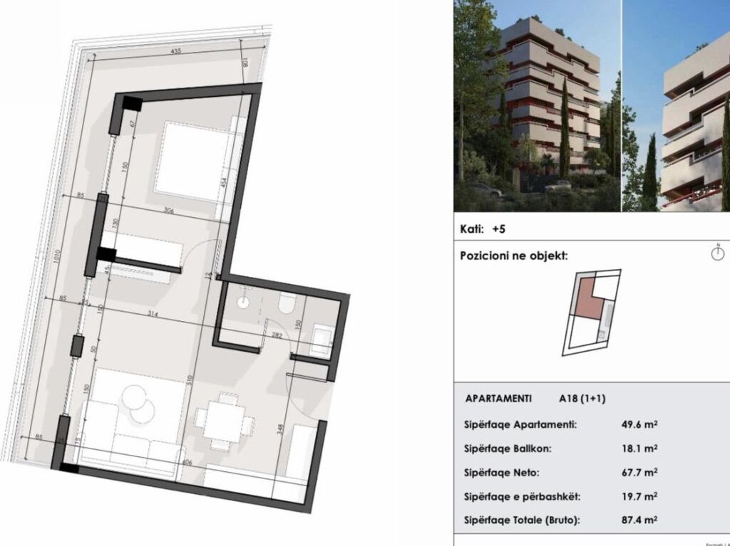 Panorama Ionian Residence Apartamenti A18 në Shitje | VivaView Real Estate