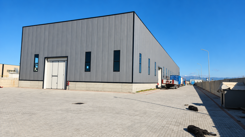 CAPANNONE INDUSTRIALE IN AFFITTO 2,400 m² – PORTO ROMANO, DURRËS