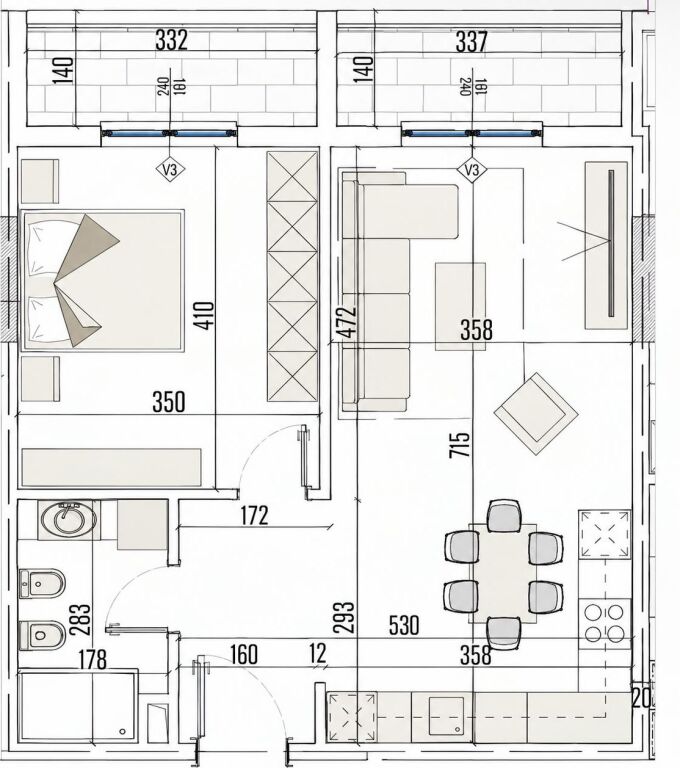 1+1 apartment for sale at Color Splash in Paskuqan.