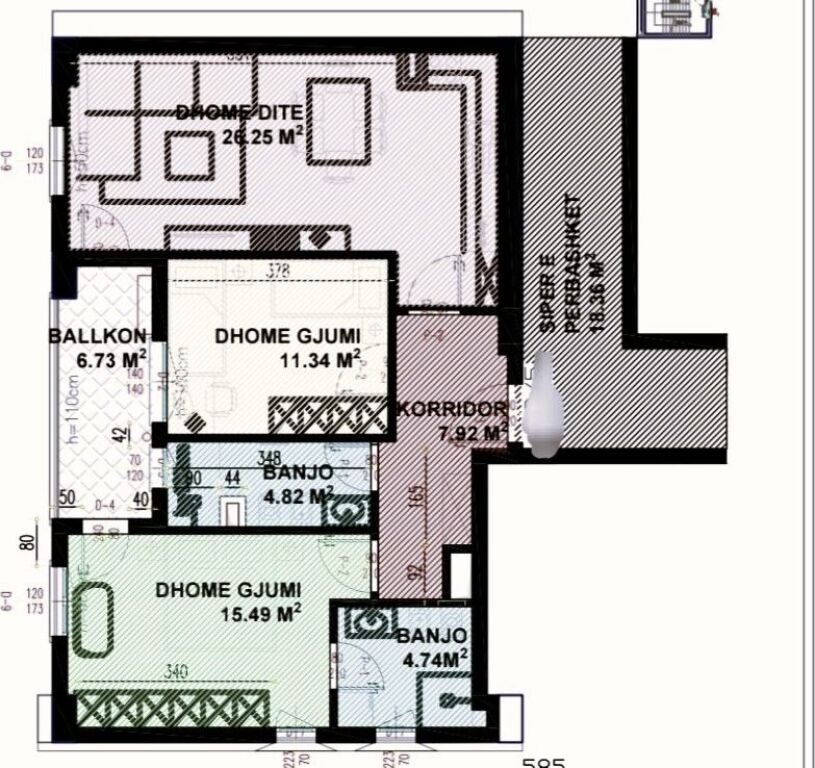 **SHITET APARTAMENT 2+1 – KOMPLEKSI GUCE**