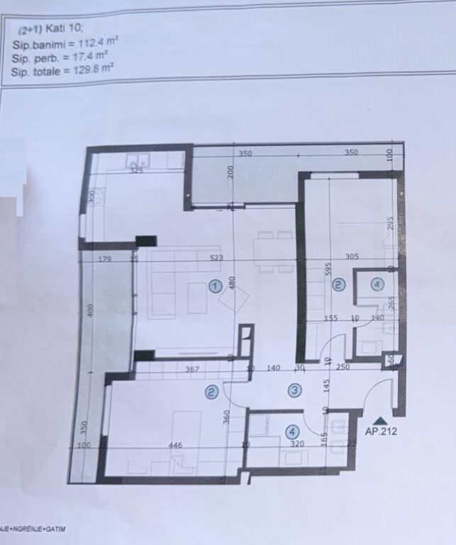 APARTAMENT 2+1 NË SHITJE - Pranë Casa Italia, Kashar, Tiranë ID 5881