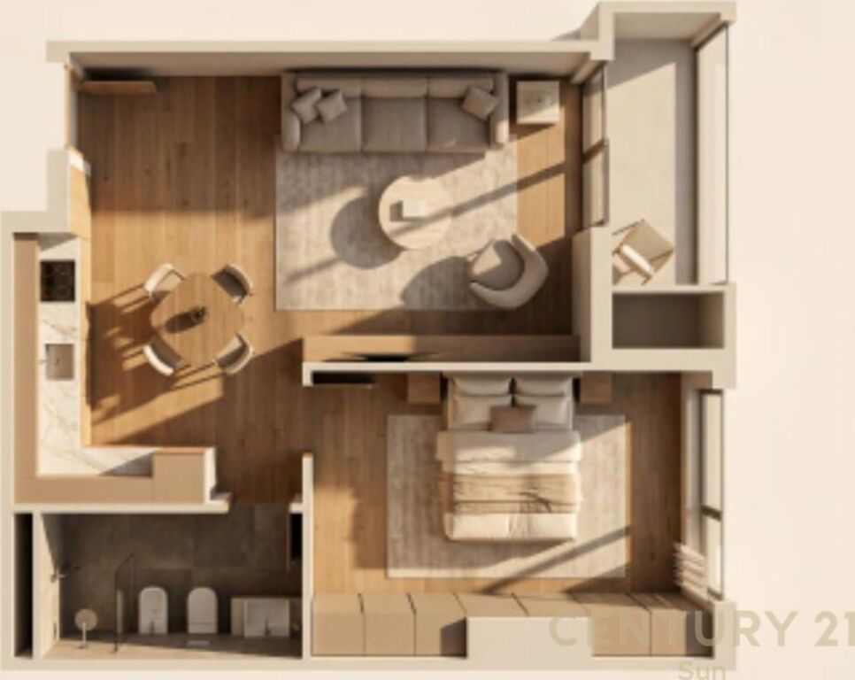 SHITET APARTAMENT 1+1 PRAPA CASA ITALIA 101,200 € 9,152,000 Lekë