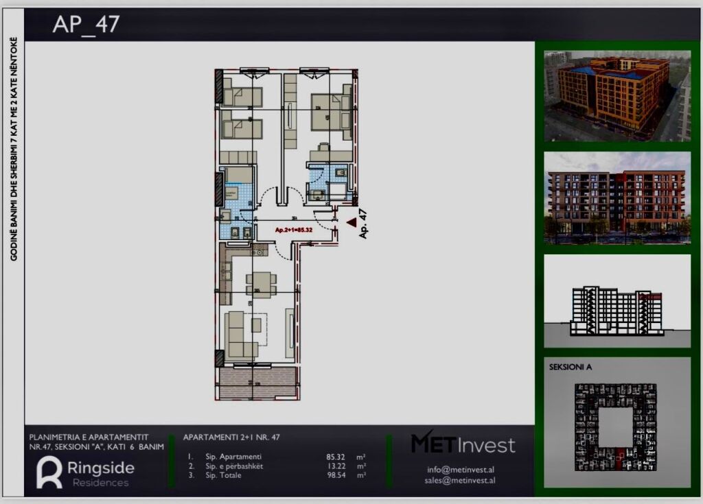2+1 APARTMENT FOR SALE, RINGSIDE RESIDENCES 📍 Paskuqan, near the New Boulevard