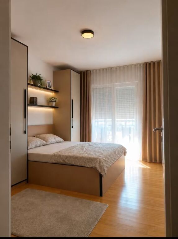 In the center of Tirana, a 1+1 apartment is for rent.