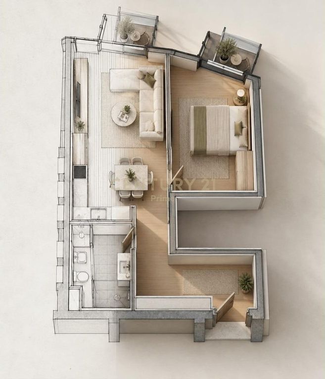 Shitet Apartament 1+1 Rr.Jordan Misja 167,000 € 15,200,000 Lekë