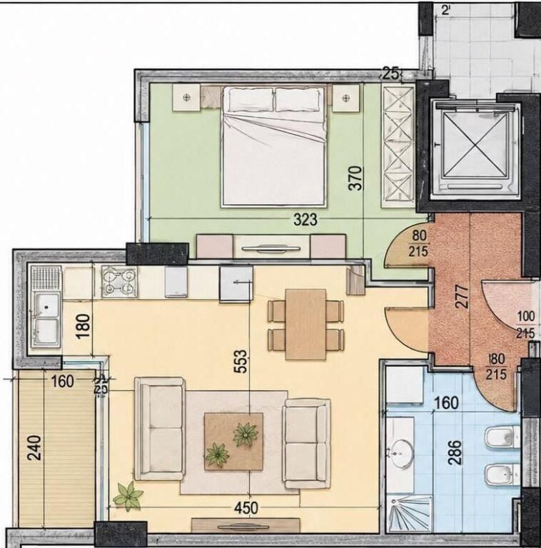Apartament 1+1 per shitje Astir !