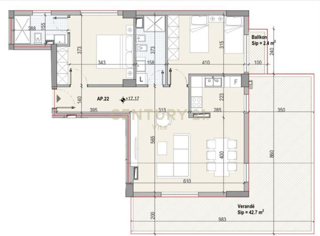Apartament 2+1+2 Për Shitje në Spitali, Durrës!!