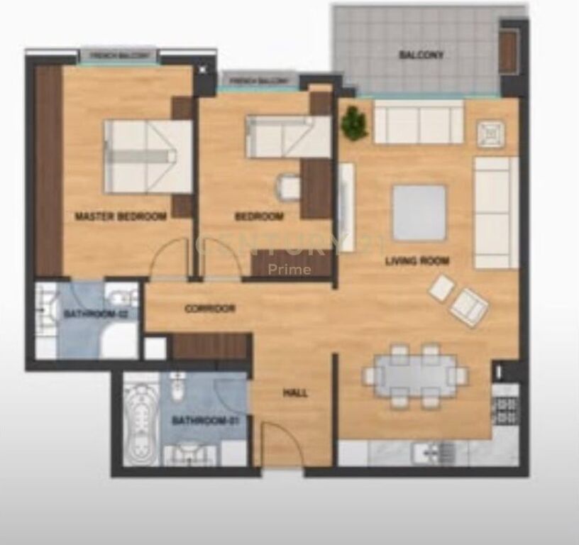 2+1+2 apartment for sale at Palladium Residence | Dry Lake 290,000 €