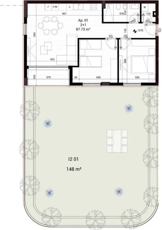 Apartament Per Shitje 2+1+2 Ne Mjull-Bathore (ID B120917) Tirane