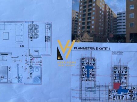 FOR SALE APARTMENT 1+1+BALCONY + PARKING SPACE IN YZBERISHT, LLANAJ SHPK 100,000 EURO