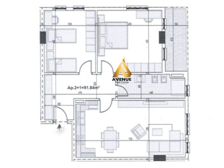 VENDESI APPARTAMENTO 2+1 NELLA RESIDENZA RING SIDE PASKUQAN, TIRANA