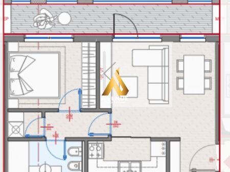 APARTAMENT 1+1 RESIDENCA MANHATTAN, ZOGU I ZI, TIRANE 