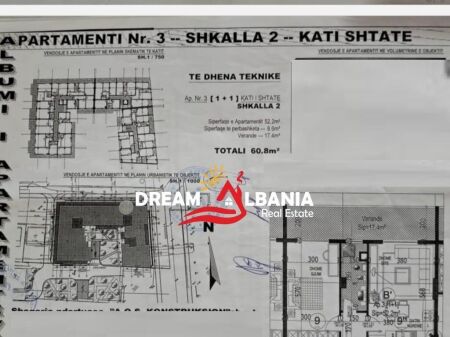 1+1 apartment for sale in Astir, Loni Ligori Street in Tirana (ID 41111066)