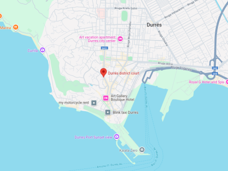  Land for sale with an area of 341M2 IN THE CENTER OF DURRËS NEAR THE COURT FIRST FLOOR DURRËS
