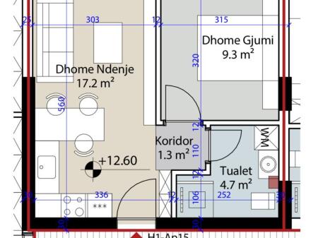 APARTAMENT 1+1 PER SHITJE TEK PORTO LALZI