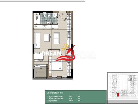 Apartament 1+1 ne ndertim ne shitje ne zonen e Kamzes (ID 41111082)