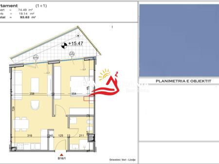 Apartment 1+1 for sale in Pallat te Ri near completion by Liqeni Thate, Tirana (ID 41111153)