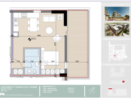 In vendita 1+1 finito+posto auto. Univers City