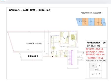 Shitet Apartament Astir 2+1 +Verande
