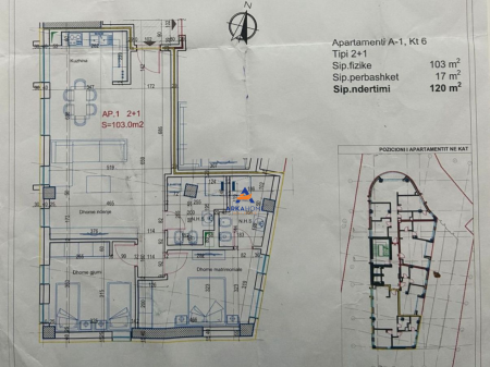IN VENDITA APPARTAMENTO 2+1+BALCONE "VIA ALI VISHA, ALIDEM" 196.000 EURO
