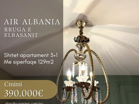  Shitet apartament 3+1 prane Air Albania, Rruge Elbasanit