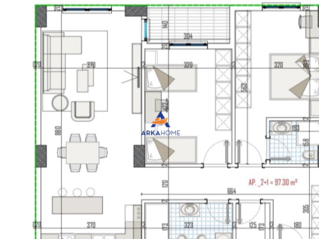 VENDESI APPARTAMENTO 2+1+BALCONE "APOLLO RESIDENCE,PASKUQAN" 113000 EURO