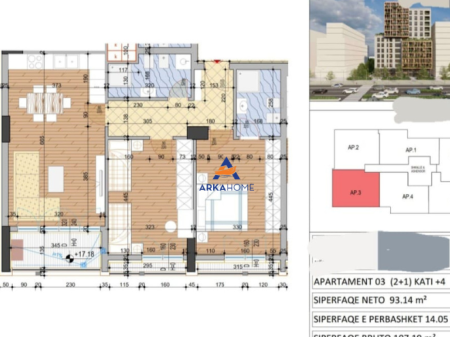VENDESI APPARTAMENTO 2+1+BALCONE "LAPRAKE" 192.942 EURO