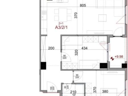 Shitet Apartament 2+1 Rruga Dritan Hoxha, Kompleksi Aura (ID 41212109)