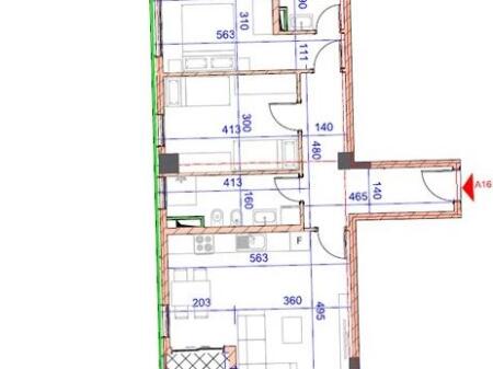 Apartment 2+1+2WC for Sale Near the New Boulevard, close to SPAK in Tirana (ID 41211854)