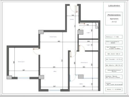  Apartament 2+1+2 për Shitje – Komuna e Parisit